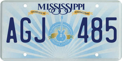 MS license plate AGJ485