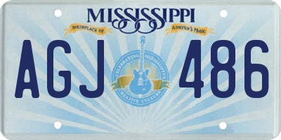 MS license plate AGJ486