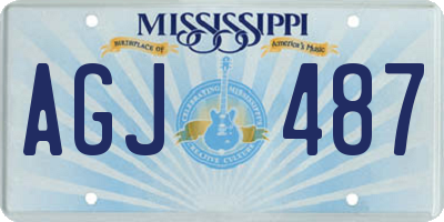 MS license plate AGJ487