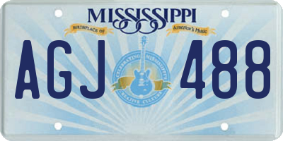 MS license plate AGJ488