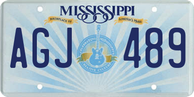 MS license plate AGJ489