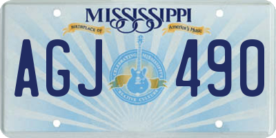 MS license plate AGJ490