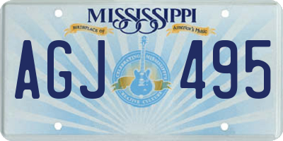 MS license plate AGJ495