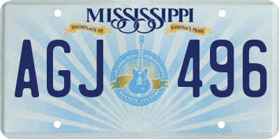 MS license plate AGJ496