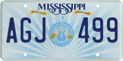 MS license plate AGJ499
