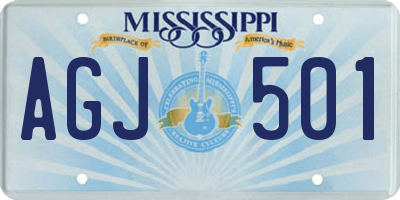 MS license plate AGJ501