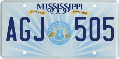 MS license plate AGJ505