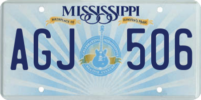 MS license plate AGJ506