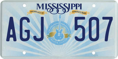 MS license plate AGJ507