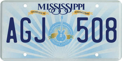MS license plate AGJ508