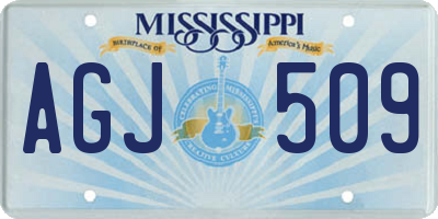 MS license plate AGJ509