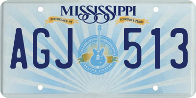 MS license plate AGJ513