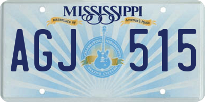 MS license plate AGJ515
