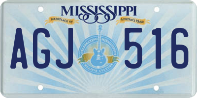 MS license plate AGJ516