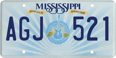 MS license plate AGJ521