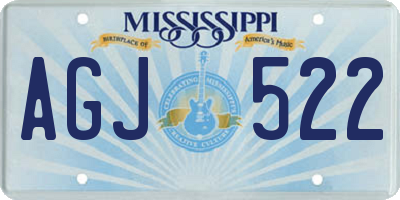 MS license plate AGJ522