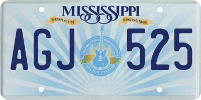 MS license plate AGJ525