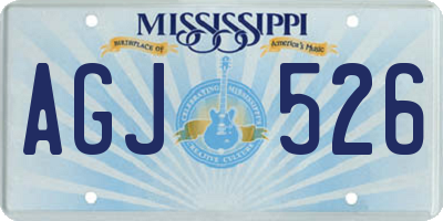 MS license plate AGJ526