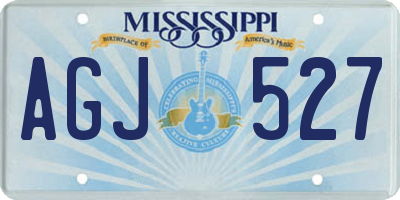 MS license plate AGJ527