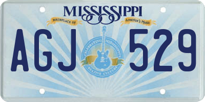 MS license plate AGJ529