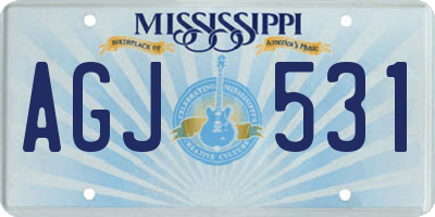 MS license plate AGJ531