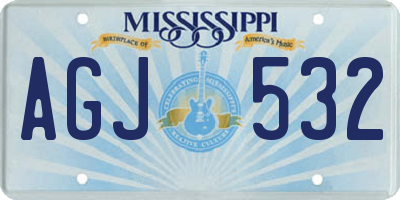 MS license plate AGJ532