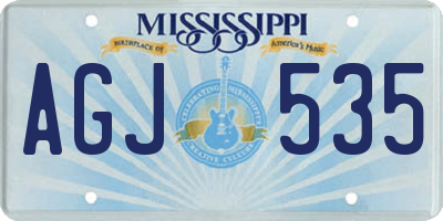 MS license plate AGJ535