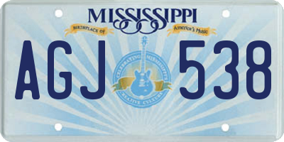 MS license plate AGJ538