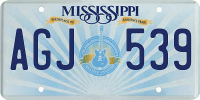 MS license plate AGJ539