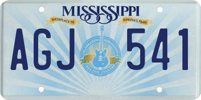 MS license plate AGJ541