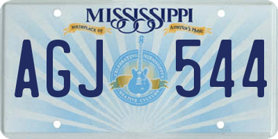 MS license plate AGJ544