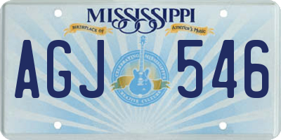 MS license plate AGJ546