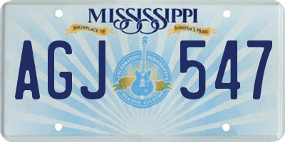 MS license plate AGJ547