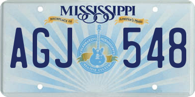 MS license plate AGJ548