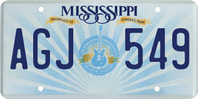 MS license plate AGJ549