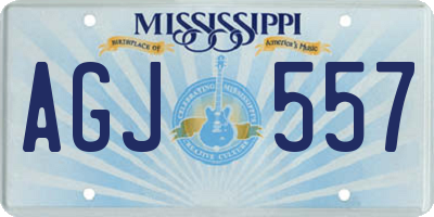 MS license plate AGJ557