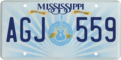 MS license plate AGJ559