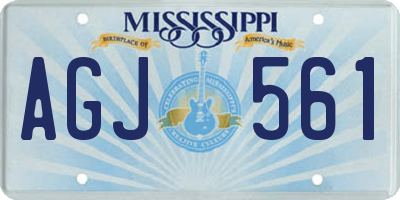 MS license plate AGJ561