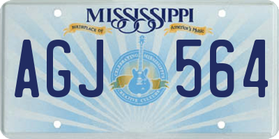 MS license plate AGJ564