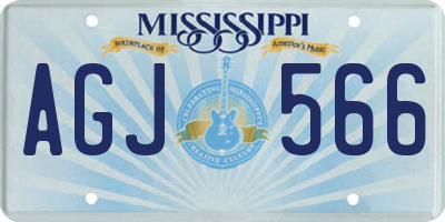 MS license plate AGJ566