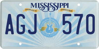MS license plate AGJ570