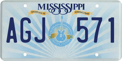 MS license plate AGJ571