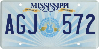 MS license plate AGJ572
