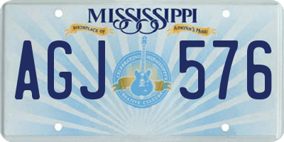 MS license plate AGJ576