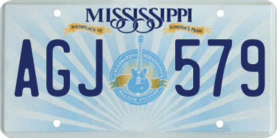 MS license plate AGJ579