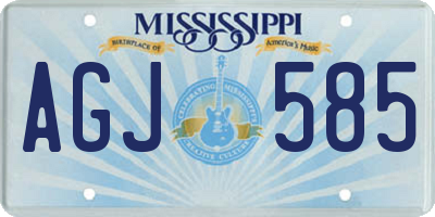 MS license plate AGJ585
