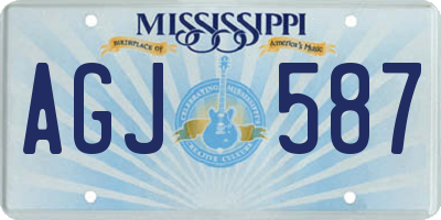 MS license plate AGJ587