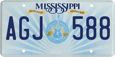 MS license plate AGJ588