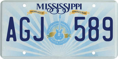 MS license plate AGJ589