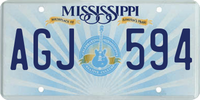 MS license plate AGJ594